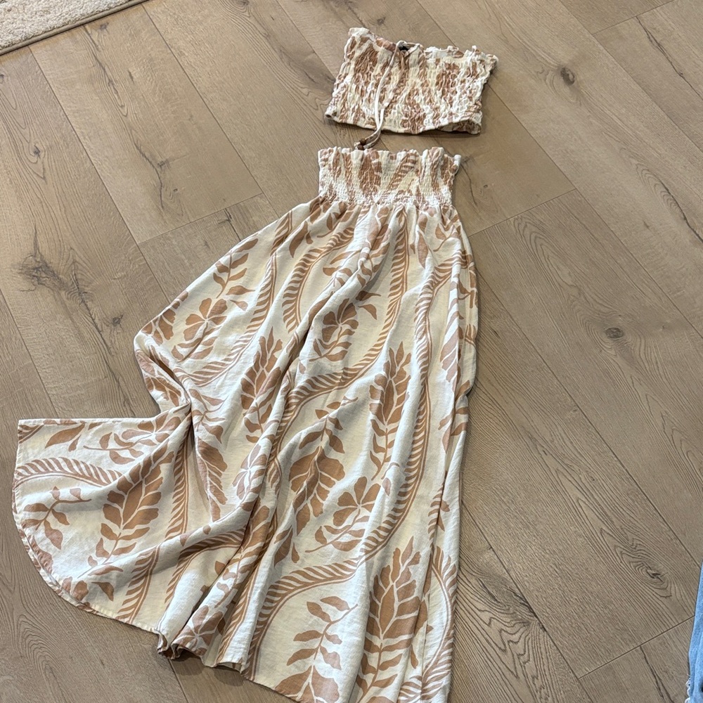 Aakaa Cream and Tan Boho Set